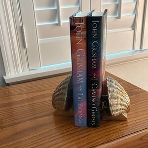 Solid Brass Shell Bookends